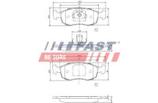Sada brzdových destiček, kotoučová brzda FAST FT29122