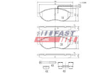 Sada brzdových platničiek kotúčovej brzdy FAST FT29130