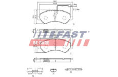 Sada brzdových platničiek kotúčovej brzdy FAST FT29132