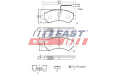 Sada brzdových destiček, kotoučová brzda FAST FT29132HD