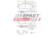 Sada brzdových destiček, kotoučová brzda FAST FT29133