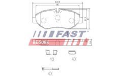 Sada brzdových destiček, kotoučová brzda FAST FT29135