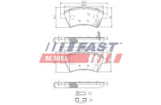 Sada brzdových destiček, kotoučová brzda FAST FT29139