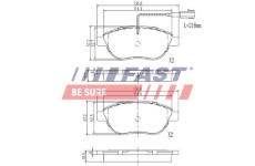 Sada brzdových destiček, kotoučová brzda FAST FT29144