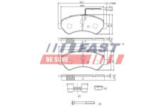 Sada brzdových destiček, kotoučová brzda FAST FT29152