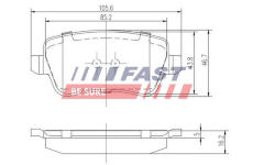 Sada brzdových destiček, kotoučová brzda FAST FT29159