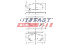 Sada brzdových destiček, kotoučová brzda FAST FT29160