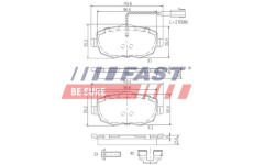 Sada brzdových destiček, kotoučová brzda FAST FT29164
