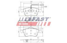 Sada brzdových platničiek kotúčovej brzdy FAST FT29166