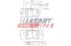 Sada brzdových destiček, kotoučová brzda FAST FT29168