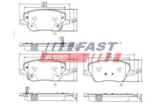 Sada brzdových destiček, kotoučová brzda FAST FT29169