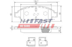 Sada brzdových destiček, kotoučová brzda FAST FT29518