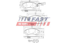 Sada brzdových destiček, kotoučová brzda FAST FT29521