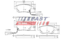 Sada brzdových destiček, kotoučová brzda FAST FT29523