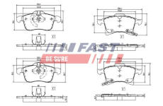 Sada brzdových destiček, kotoučová brzda FAST FT29526