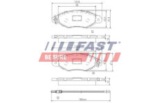 Sada brzdových destiček, kotoučová brzda FAST FT29532