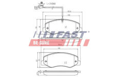 Sada brzdových destiček, kotoučová brzda FAST FT29537