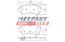 Sada brzdových destiček, kotoučová brzda FAST FT29545