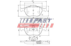 Sada brzdových destiček, kotoučová brzda FAST FT29546