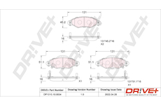 Sada brzdových destiček, kotoučová brzda Dr!ve+ DP1010.10.0034