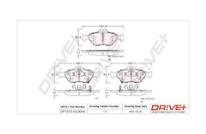 Sada brzdových destiček, kotoučová brzda Dr!ve+ DP1010.10.0044