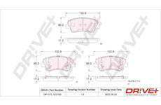 Sada brzdových destiček, kotoučová brzda Dr!ve+ DP1010.10.0100