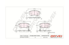Sada brzdových destiček, kotoučová brzda Dr!ve+ DP1010.10.1070