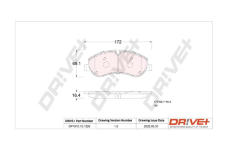 Sada brzdových destiček, kotoučová brzda Dr!ve+ DP1010.10.1226