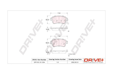 Sada brzdových destiček, kotoučová brzda Dr!ve+ DP1010.10.1234