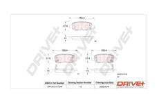 Sada brzdových destiček, kotoučová brzda Dr!ve+ DP1010.10.1244