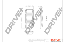 Vzduchový filtr Dr!ve+ DP1110.10.0085