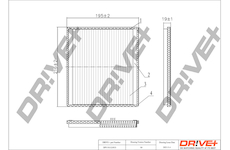 Filtr, vzduch v interiéru Dr!ve+ DP1110.12.0033