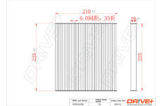 Filtr, vzduch v interiéru Dr!ve+ DP1110.12.0109