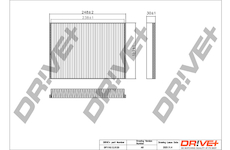 Filtr, vzduch v interiéru Dr!ve+ DP1110.12.0120
