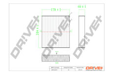 Filtr, vzduch v interiéru Dr!ve+ DP1110.12.0176