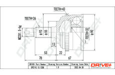 Sada kloubů, hnací hřídel Dr!ve+ DP2110.10.1258