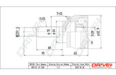 Sada kloubů, hnací hřídel Dr!ve+ DP2110.10.1325