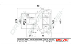 Sada kloubů, hnací hřídel Dr!ve+ DP2110.10.1497