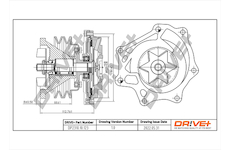 Vodní čerpadlo, chlazení motoru Dr!ve+ DP2310.10.123