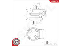 Ulożenie motora ESEN SKV 75SKV521