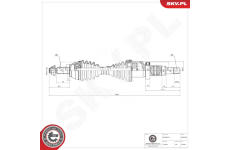 Hnací hriadeľ ESEN SKV 40SKV085