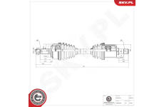 Hnací hriadeľ ESEN SKV 40SKV107