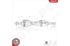 Hnací hriadeľ ESEN SKV 40SKV156