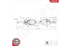 Hnací hriadeľ ESEN SKV 40SKV335