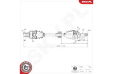 Hnací hriadeľ ESEN SKV 40SKV455