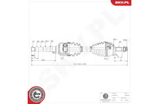 Hnací hriadeľ ESEN SKV 40SKV456