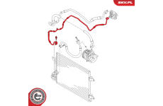 Vysokotlaké / nízkotlaké vedení, klimatizace ESEN SKV 43SKV552