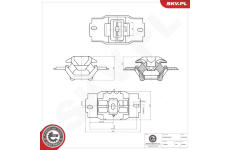 Zaveseni motoru ESEN SKV 75SKV062