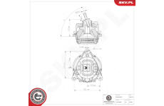 Ulożenie motora ESEN SKV 75SKV179