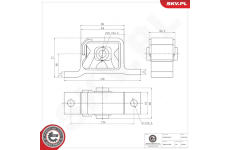 Zaveseni motoru ESEN SKV 75SKV259